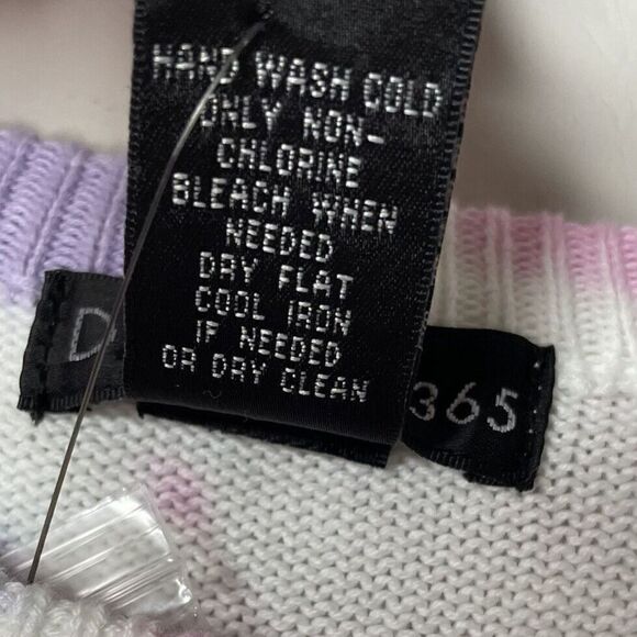 DESIGN 365 Sweater Women XS Tie-Dye Pullover NEW Pink Purple Yellow Cotton Blend - Picture 8 of 8